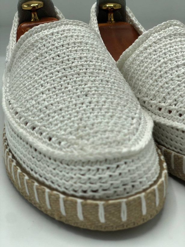 گیوه سفید ساده دستبافت سنتی ایرانی