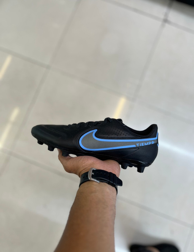 خرید نایک تیمپو مشکی لوگو آبی طوسی