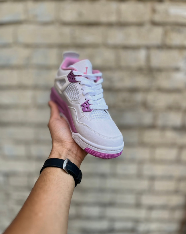 کتونی جردن 4 سفید صورتی مستر کوالیتی