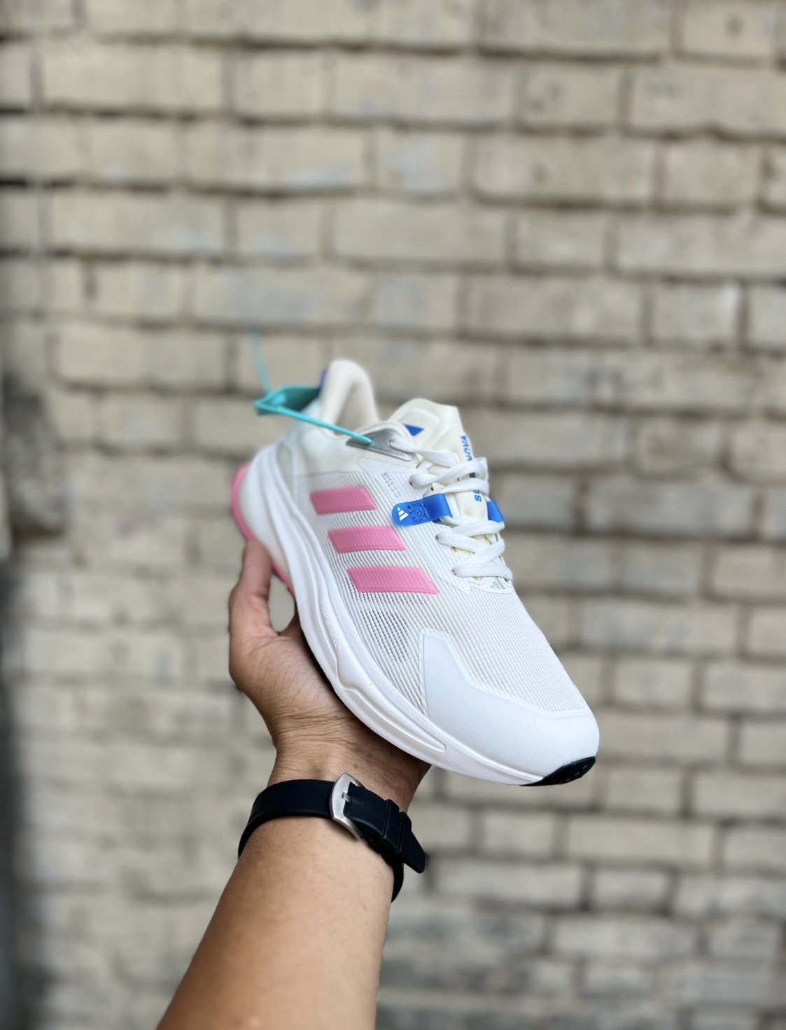 قیمت کتونی زنانه آدیداس سوپرنوا سفید سه خط صورتی مسترکوالیتی