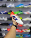 خرید قسطی استوک فوتبال آدیداس کوپا سفید با سه خط بنفش و پاشنه قرمز