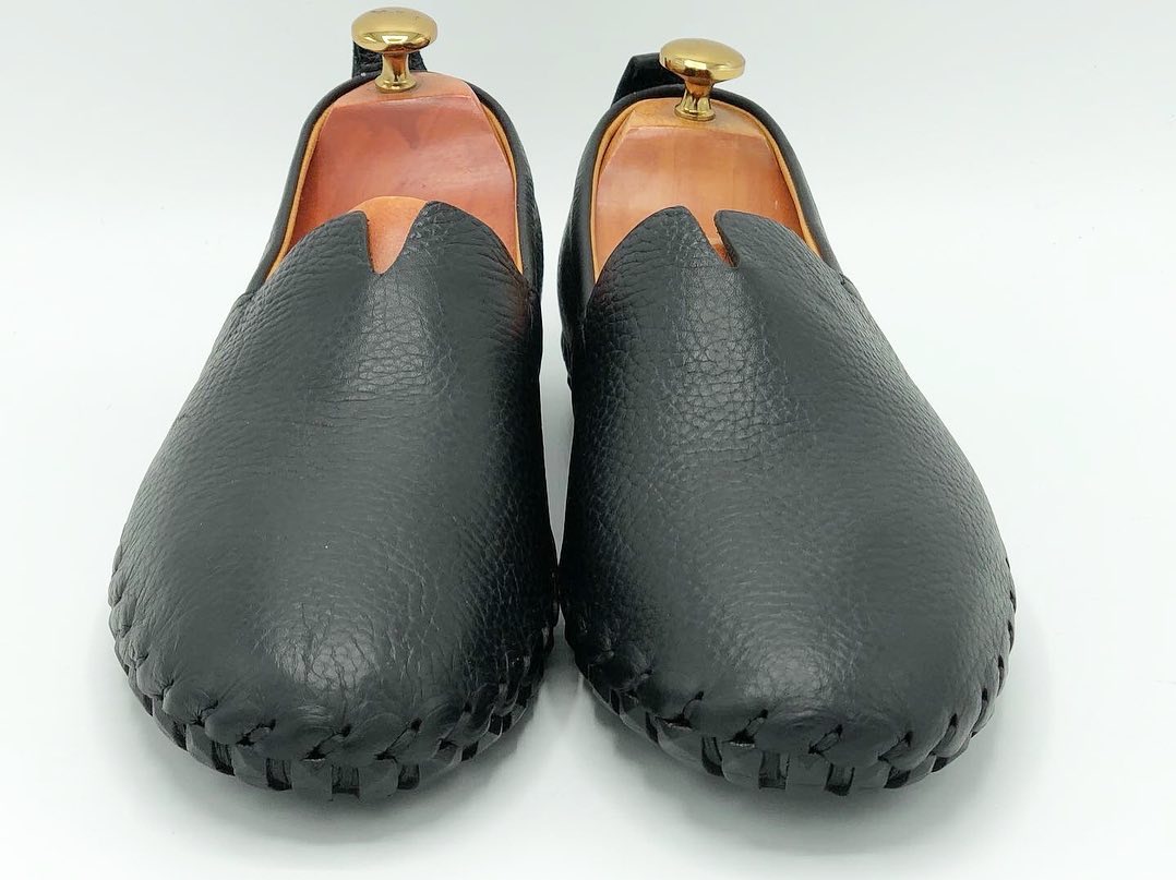 خرید کفش کالج مردانه چرمی مشکی با کفه طبی