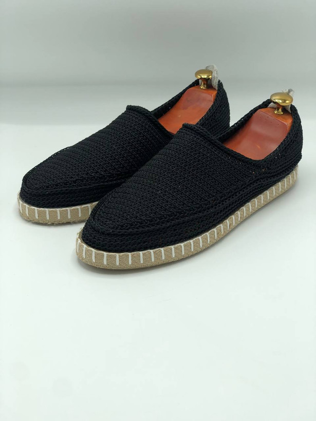 گیوه مشکی ساده دست بافت سنتی