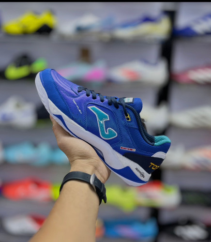 کفش فوتسال جوما Top Flex Plus آبی کاربنی نمای کنار