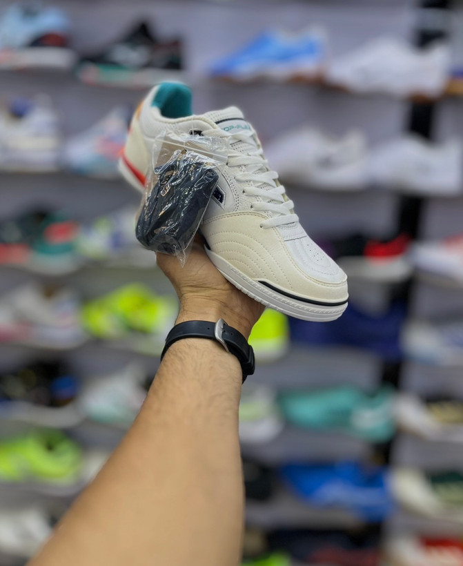 کفش فوتسال اورجینال جوما Top Flex Rebound سفید نارنجی تولید ۲۰۲۵