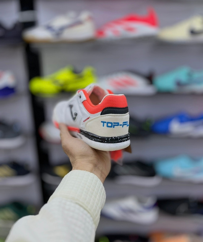 کفش فوتسال اورجینال جوما Top Flex Rebound مشکی آبی تولید ۲۰۲۵