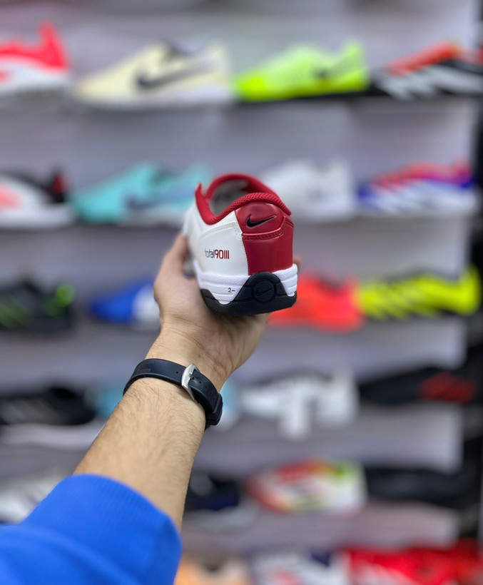 کفش فوتسال اورجینال نایکی Total90 سفید قرمز تولید ۲۰۲۵