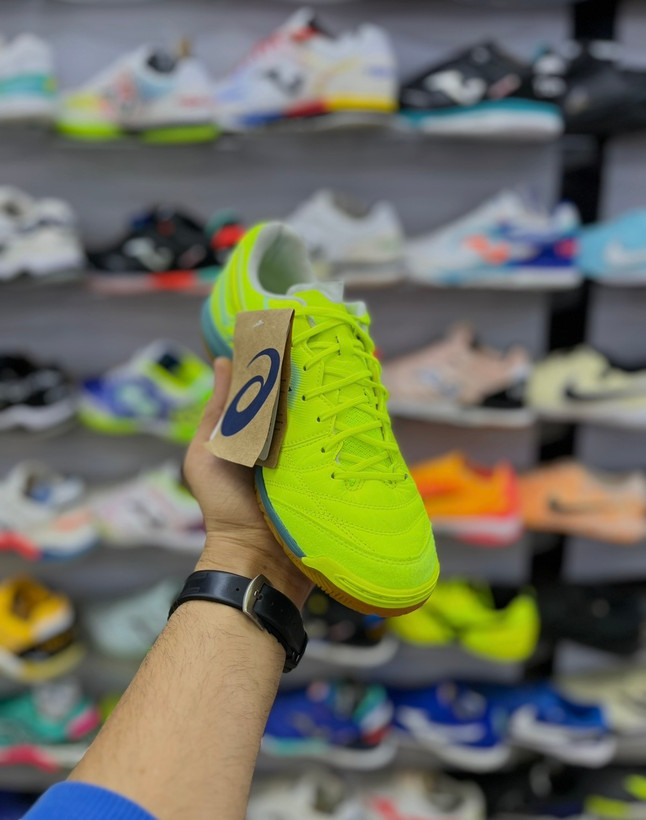 ASICS DESTAQUE سبز فسفری انتخاب بازیکنان تکنیکی فوتسال