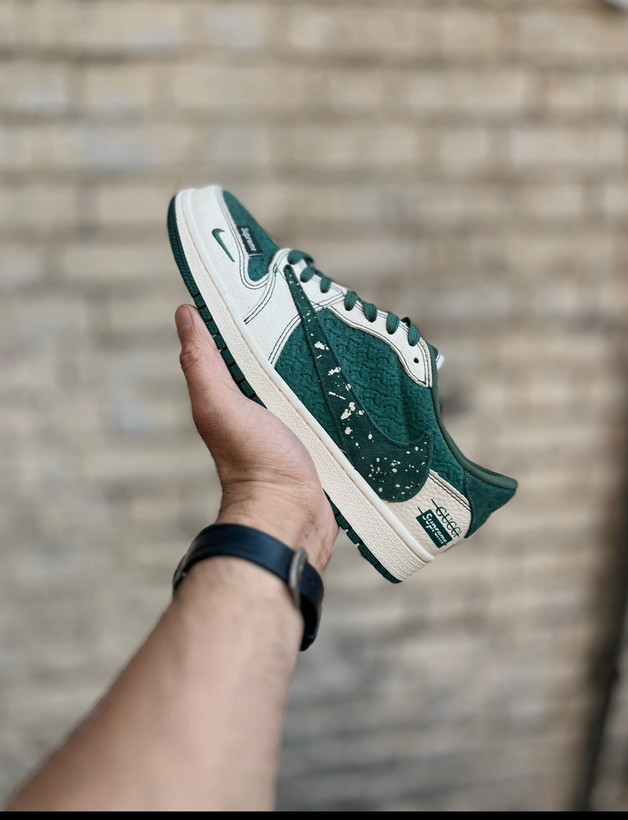 کتونی مردانه نایک تراویس اسکات سوپریوم گوجی سبز سفید مستر کوالیتی