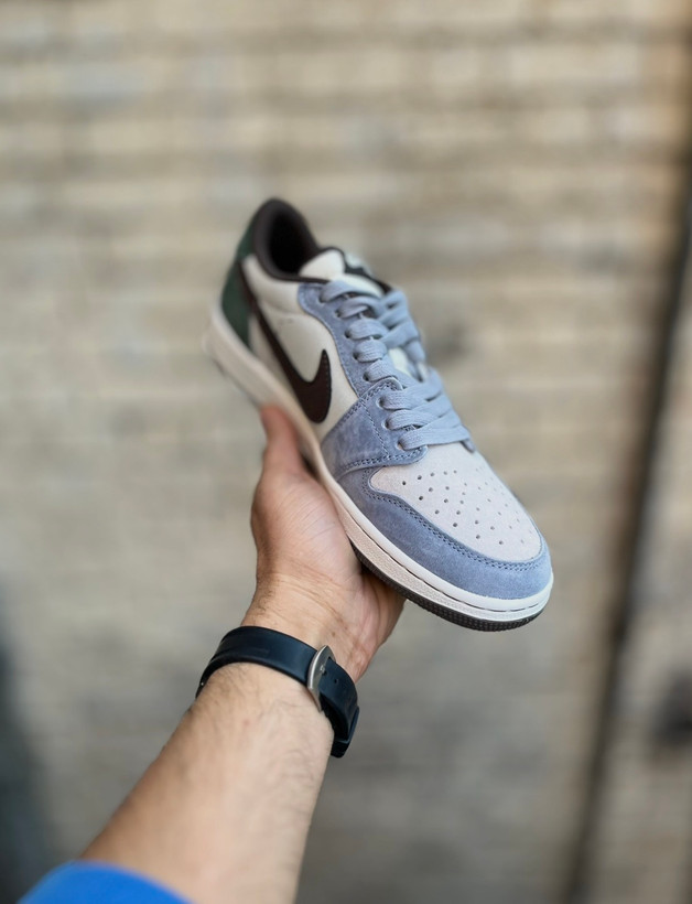 Nike X Travis Scott 2025 آبی سبز لوگو قهوهای