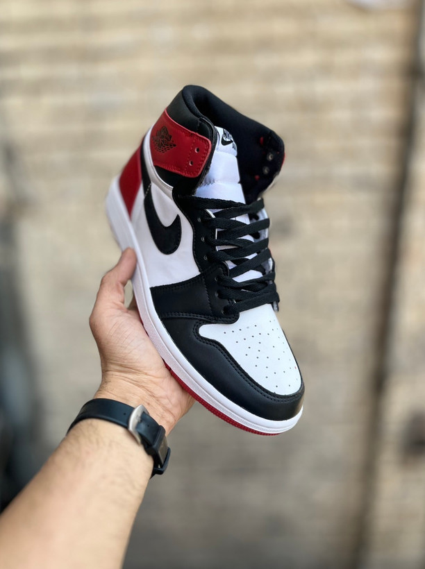 کفش ساقدار Air Jordan 1 Retro High جدیدترین رنگ مشکی و قرمز | Black Red
