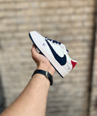 کتونی اسپرت ایر جردن ای لو تراویس اسکات سفید تیک سرمه ای طرح دار