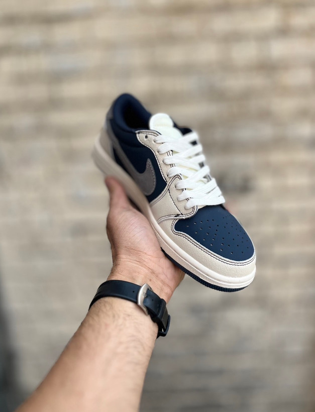 Air Jordan 1 Low Travis Scott x Dior کرم طوسی ۲۰۲۵