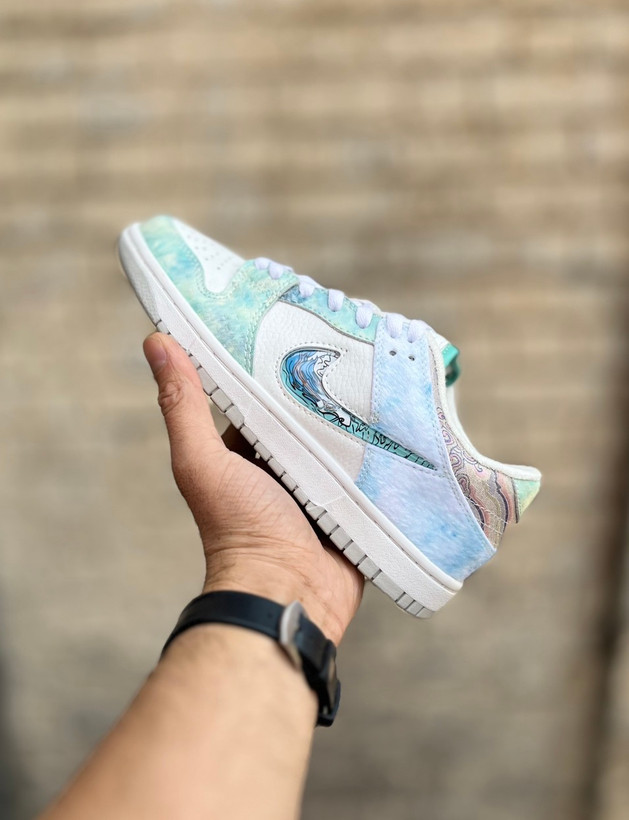 کتونی NIKE SB DUNK Year of the Dragon رنگ سبز کرم طلایی مستر کوالیتی سایز ۳۷ تا ۴۵