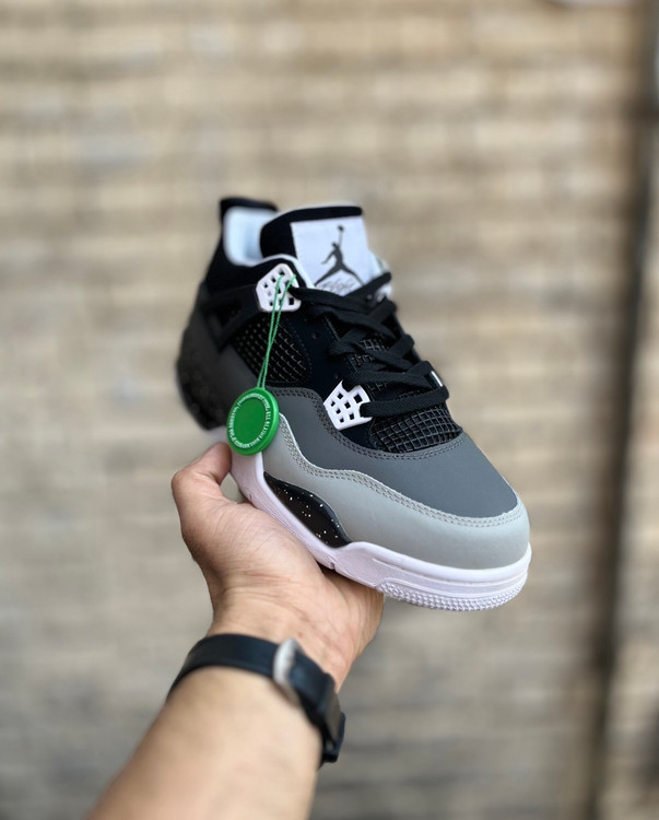 Air Jordan 4 Retro Black Grey Galaxy مناسب استایل اسپرت و خیابانی
