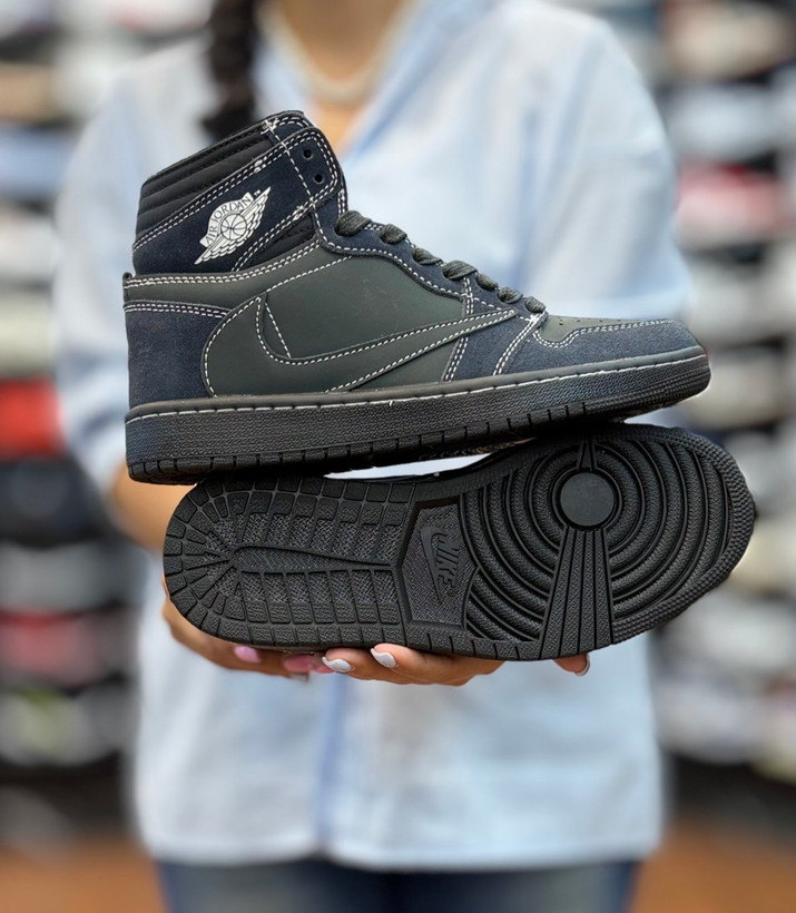 کتونی Air Jordan 1 Low Travis Scott Black Phantom مناسب زنانه و مردانه