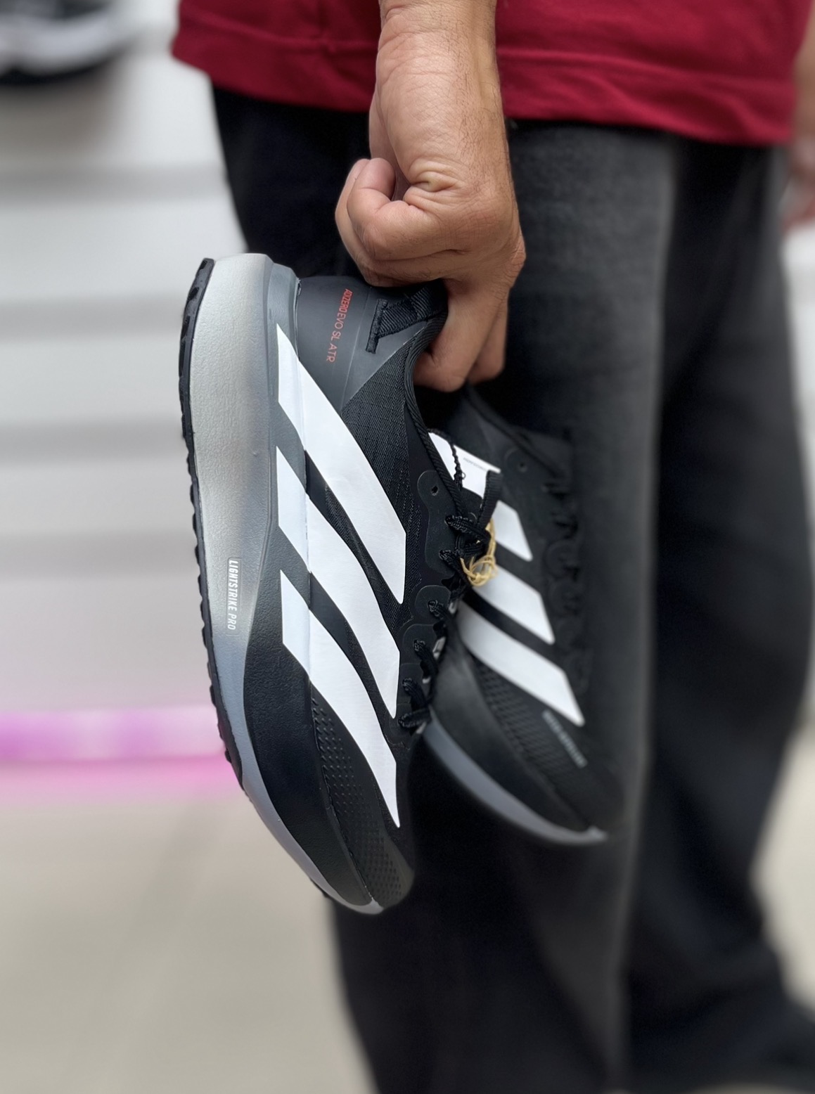 کتونی آدیداس آدیزیرو مشکی یونیسکس مخصوص دویدن مدل Adizero Evo SLATR